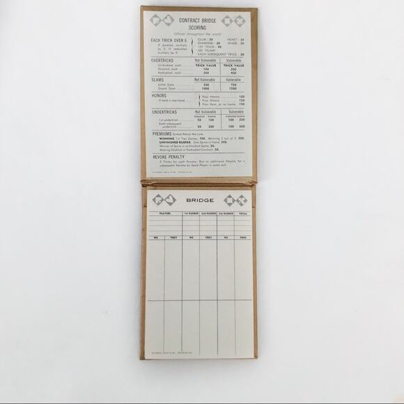 Vintage Bridge Score Keeping Set - in box Game Collectible - Picture 4 of 8